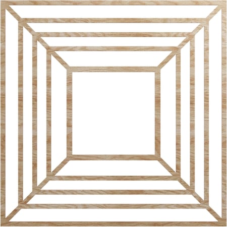 Ekena Millwork Raven Wood Fretwork Pierced Ceiling Medallion, Red Oak, 38"OD x 14"ID x 3/8"T CMWP38X38X0375RARO